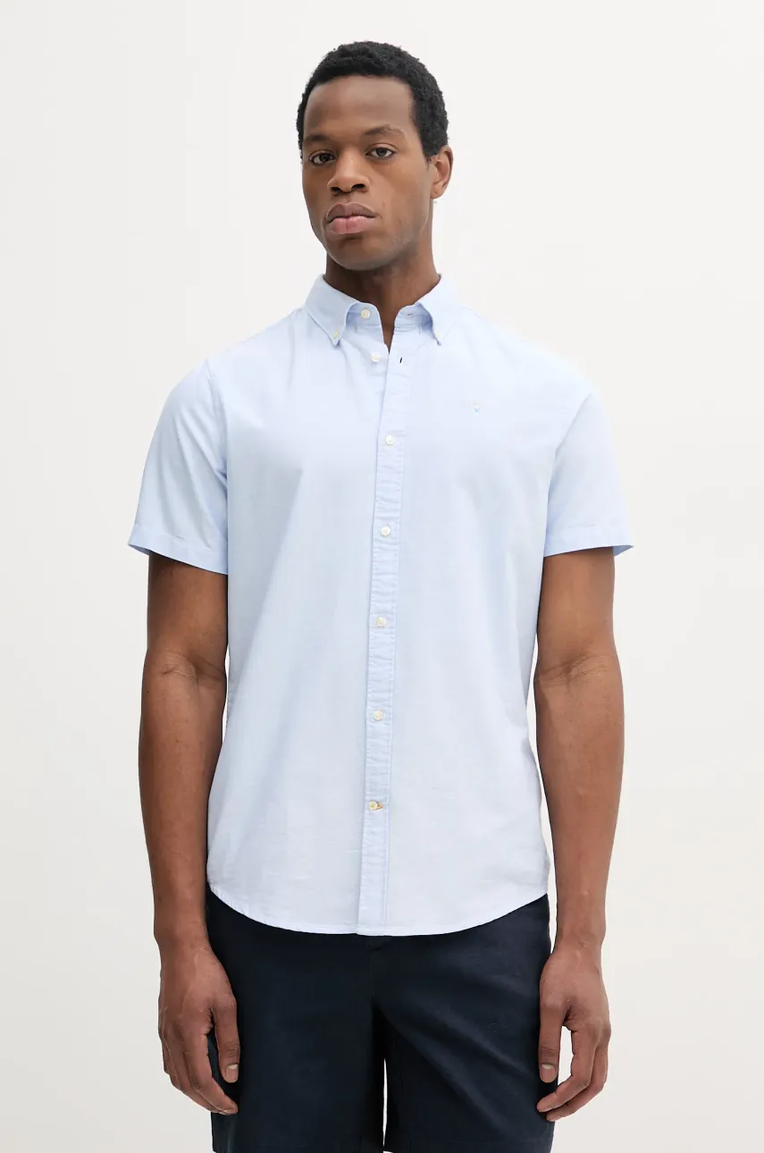 Barbour cămașă din bumbac Oxtown S/S Tailored Shirt bărbați, cu guler button-down, slim, MSH5313