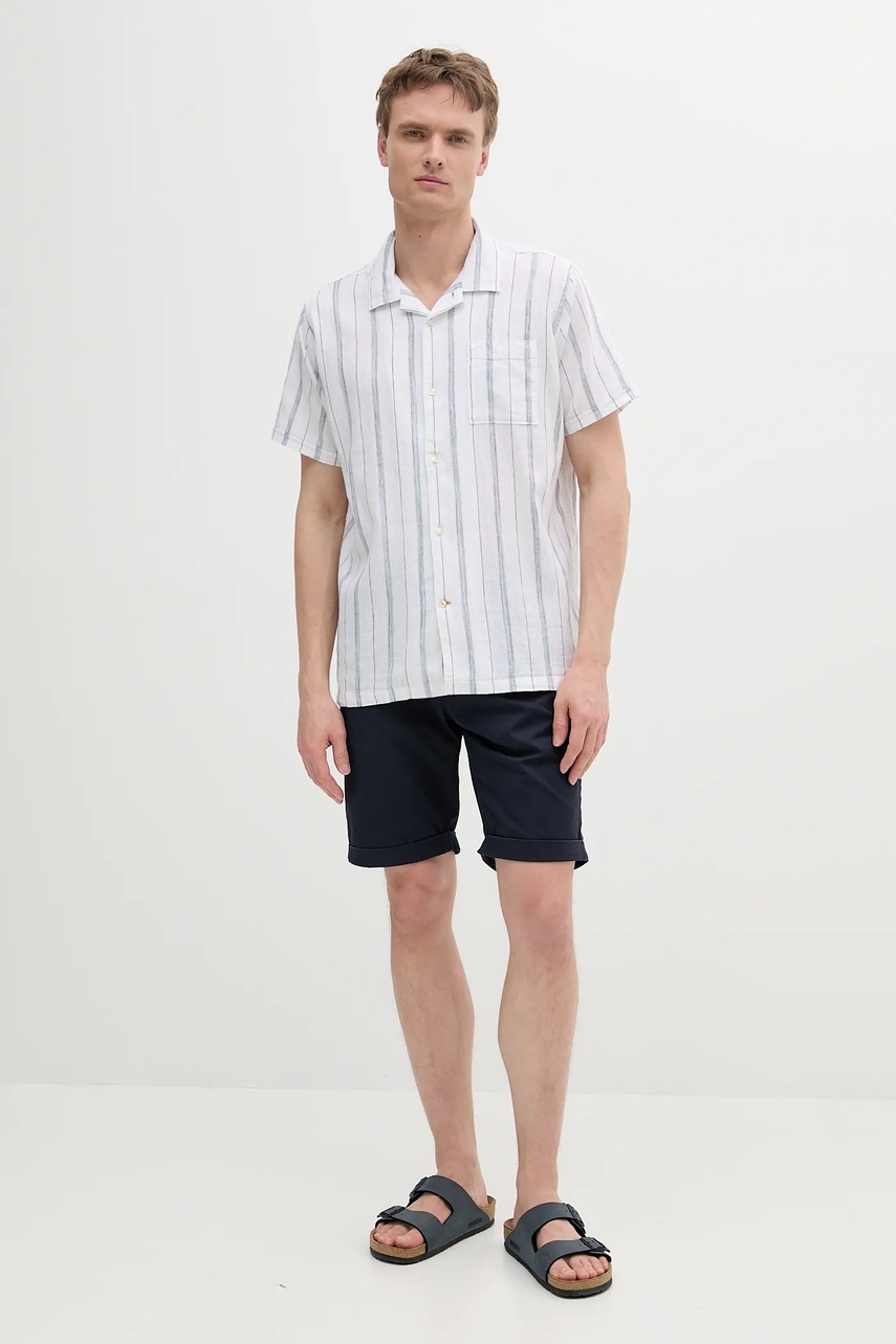Рубашка Barbour Garnock Stripe S/S Regular Fit Shirt цвет белый relaxed классический воротник MSH5608 Рубашка Barbour Garnock Stripe S/S Regular Fit Shirt цвет белый relaxed классический воротник MSH5608