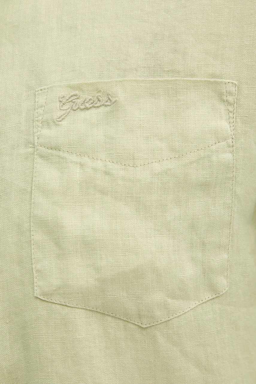 Πουκάμισο από λινό Guess NAPA ανδρικό, χρώμα: πράσινο, M5GH73 WH3J0 φωτογραφία