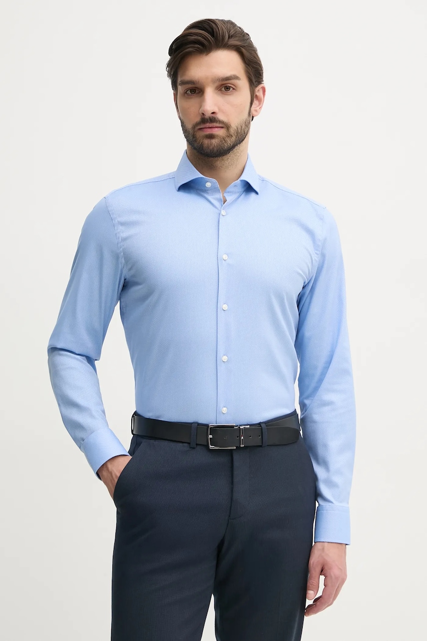 BOSS camasa barbati, cu guler italian, slim, 50538962