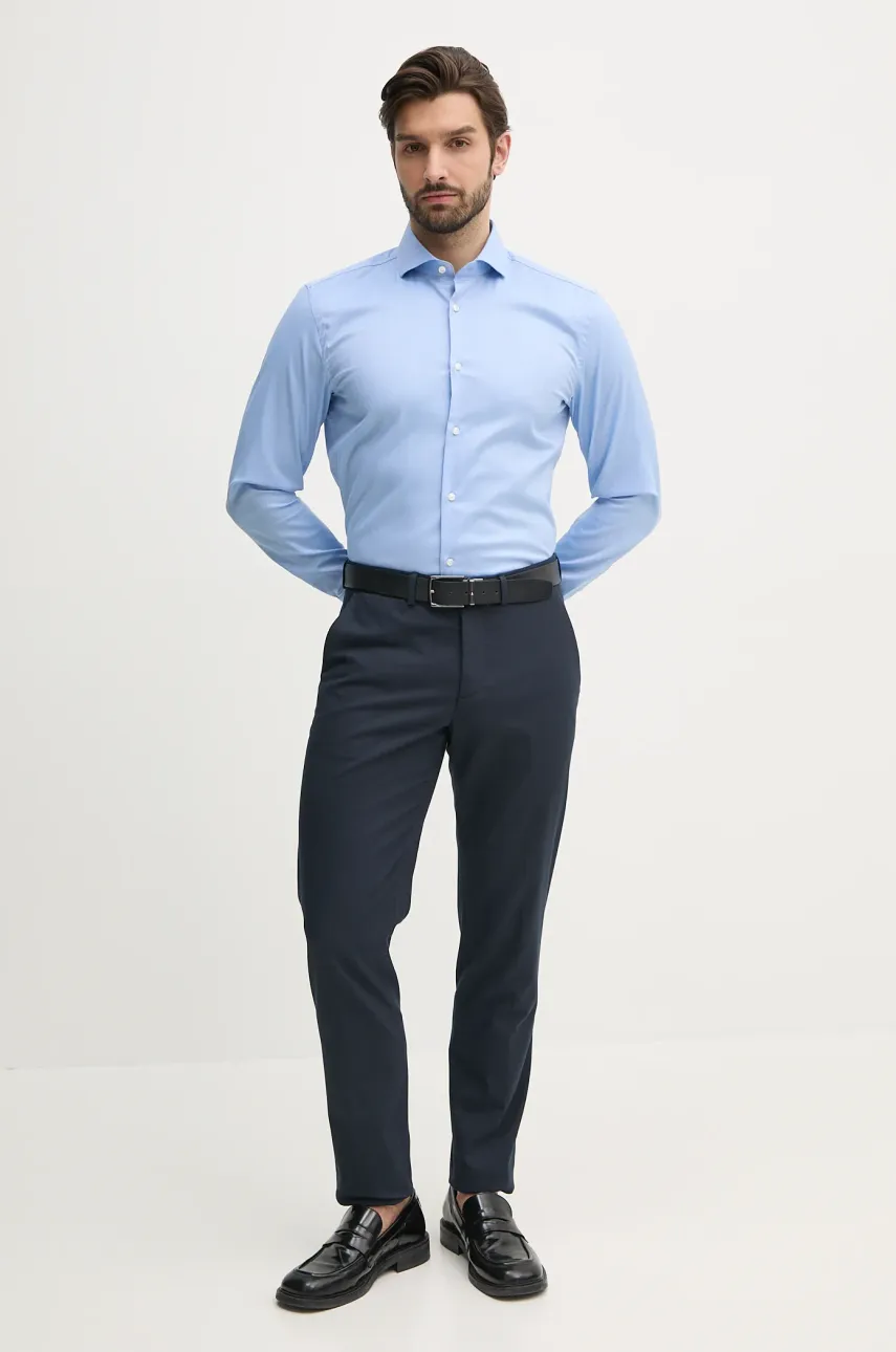 Рубашка BOSS мужская slim итальянский воротник 50538962 Рубашка BOSS мужская slim итальянский воротник 50538962