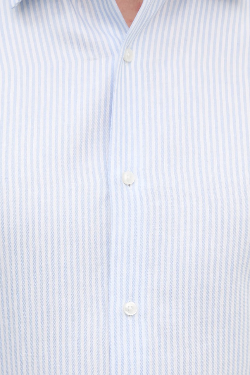 Πουκάμισο από λινό BOSS χρώμα: μπλε, 50539206 φωτογραφία