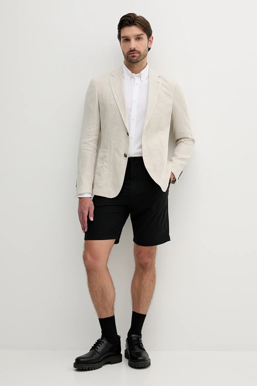 Рубашка BOSS цвет белый regular воротник button-down 50539917