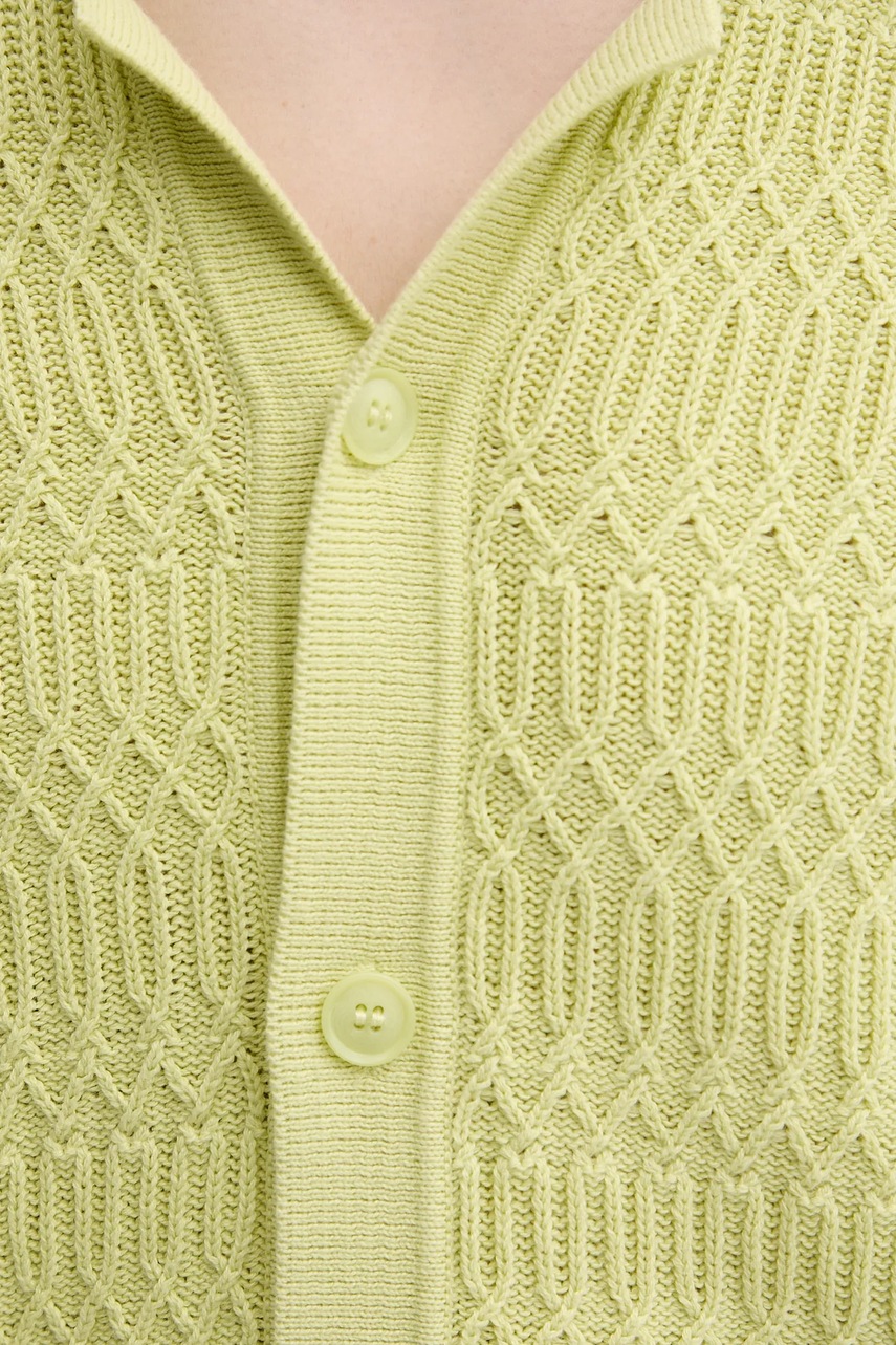 Βαμβακερό πουκάμισο Samsoe Samsoe SARLO ανδρικό, χρώμα: πράσινο, M25100008 φωτογραφία