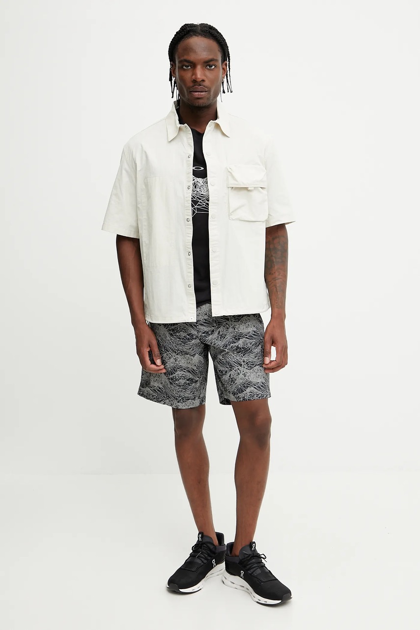 Πουκάμισο Oakley RESERVE χρώμα: μπεζ, FOA406832 φωτογραφία