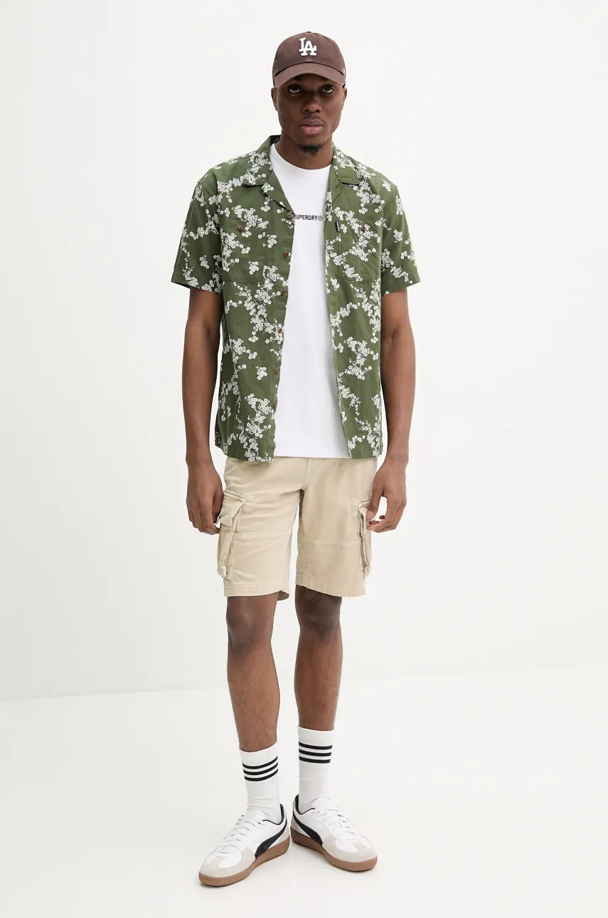 Рубашка из смесового кашемира Superdry мужская цвет зелёный regular M4010793A-2EF Рубашка из смесового кашемира Superdry мужская цвет зелёный regular M4010793A-2EF