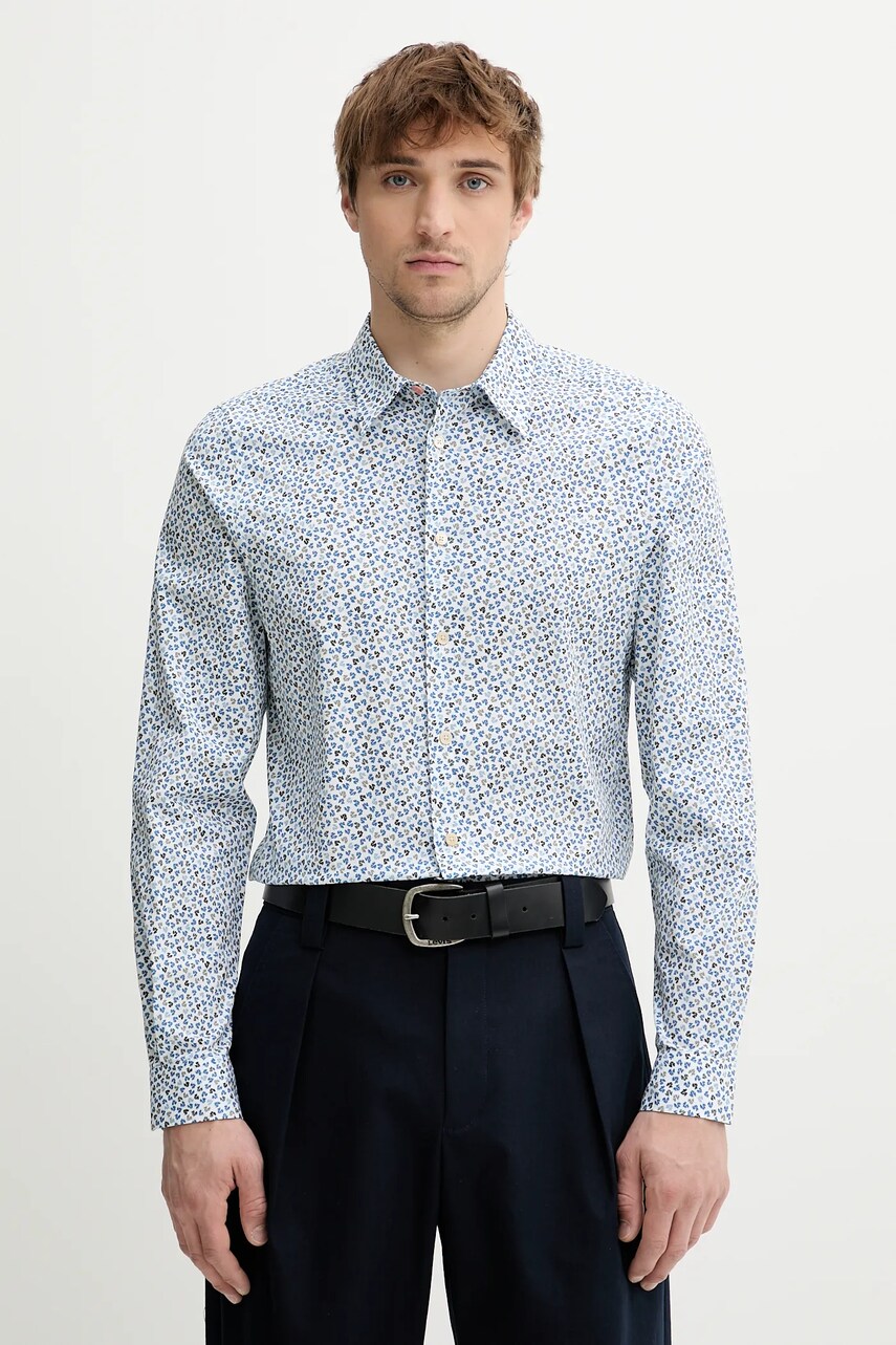 Levně Košile PS Paul Smith pánská, bílá barva, regular, s klasickým límcem, M2R.149T.P22318