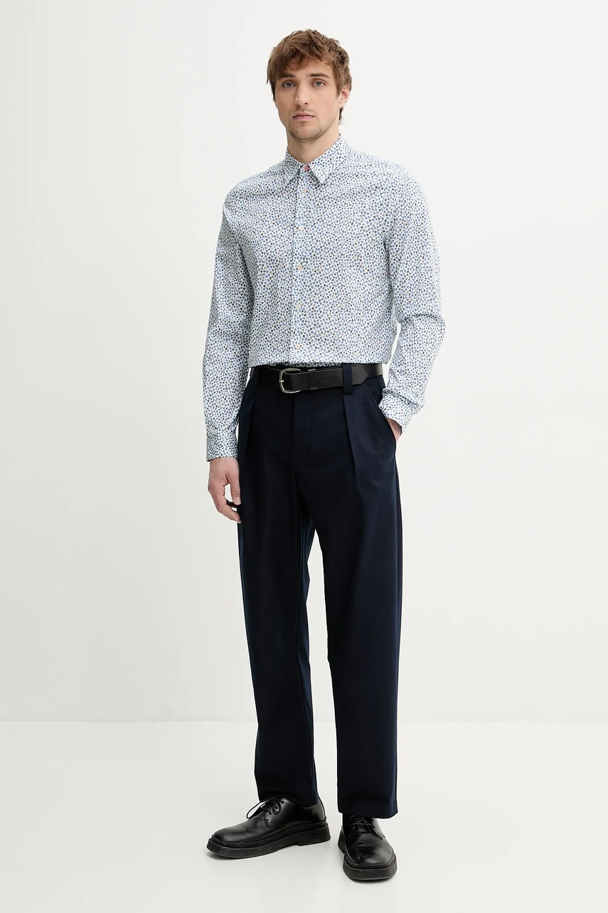 Рубашка PS Paul Smith цвет белый regular классический воротник M2R.149T.P22318