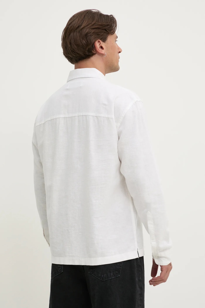 Hollister Co. len ing galléros, fehér, regular, KI325-5084 termék 2. képe