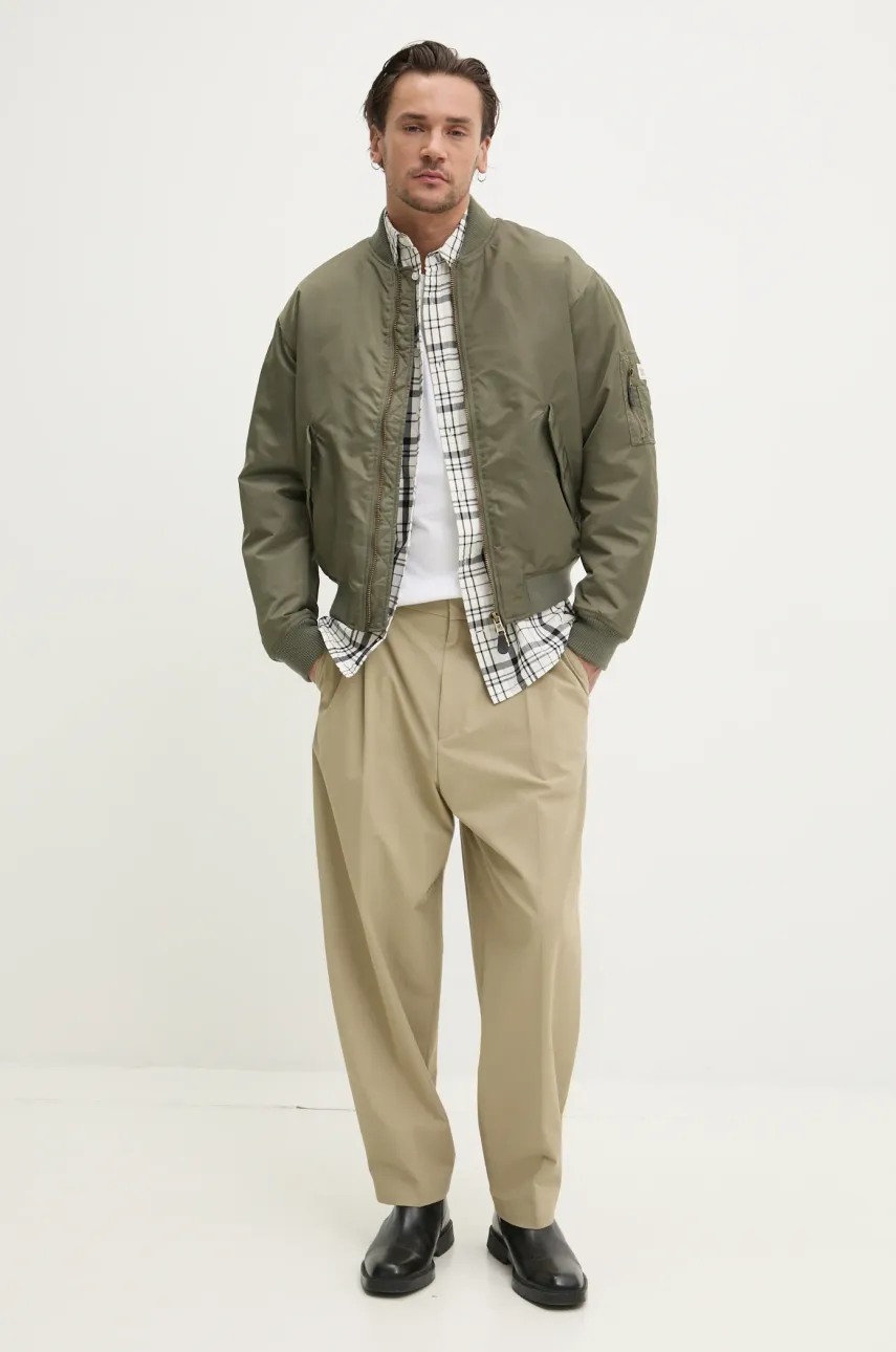 Хлопковая рубашка Tommy Jeans мужская цвет бежевый regular классический воротник DM0DM20885 Хлопковая рубашка Tommy Jeans мужская цвет бежевый regular классический воротник DM0DM20885
