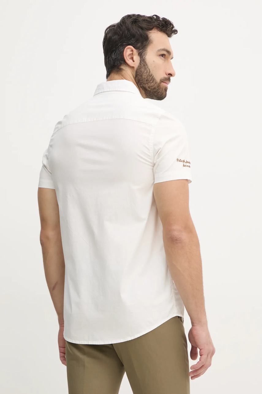 Πουκάμισο Aeronautica Militare χρώμα: μπεζ, CA1285CT3288 φωτογραφία