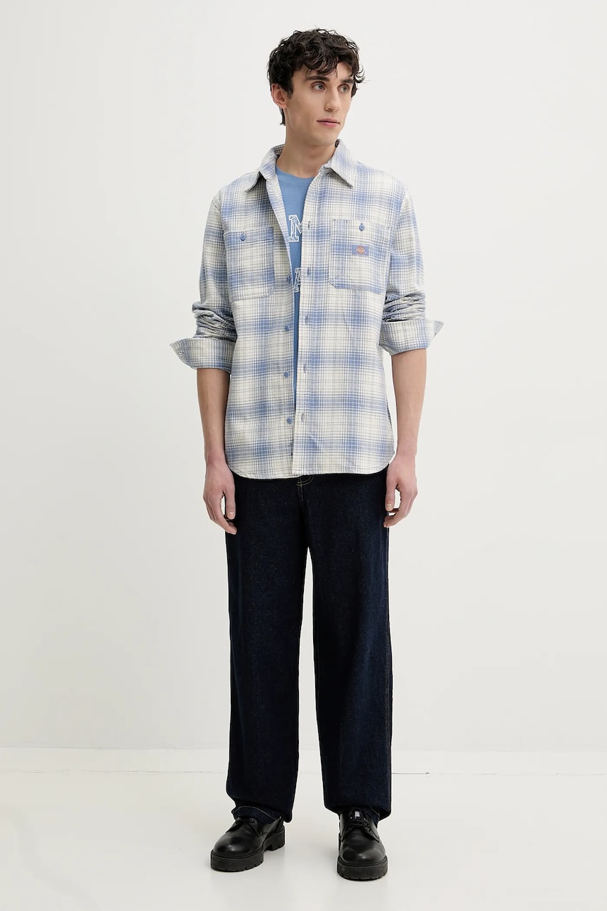 Хлопковая рубашка Dickies мужская relaxed классический воротник DK0A4XGTK371 Хлопковая рубашка Dickies мужская relaxed классический воротник DK0A4XGTK371