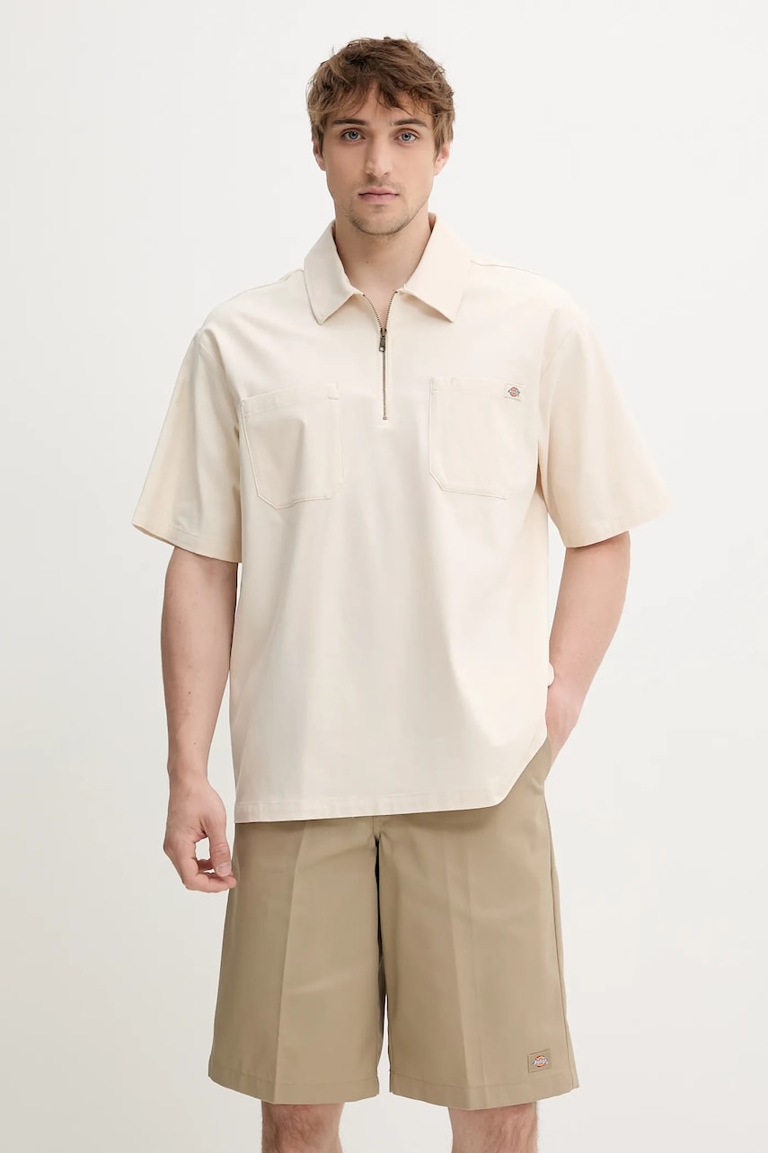 Calvin Klein tricou polo culoarea bej, uni, DK0A4Z7TF901
