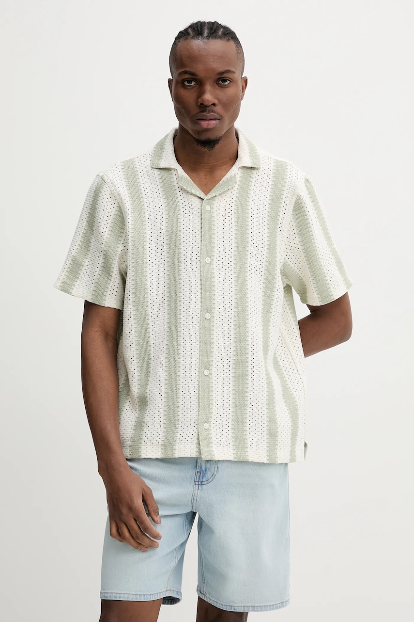 Hollister Co. cămașă barbati, culoarea verde, relaxed, KI325-5017 Hollister Co. cămașă barbati, culoarea verde, relaxed, KI325-5017
