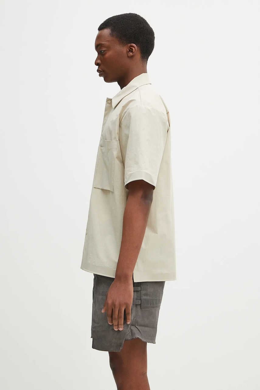 Рубашка Norse Projects Hermann Travel Light SS мужская цвет бежевый relaxed классический воротник N40.0824.0920 Рубашка Norse Projects Hermann Travel Light SS мужская цвет бежевый relaxed классический воротник N40.0824.0920