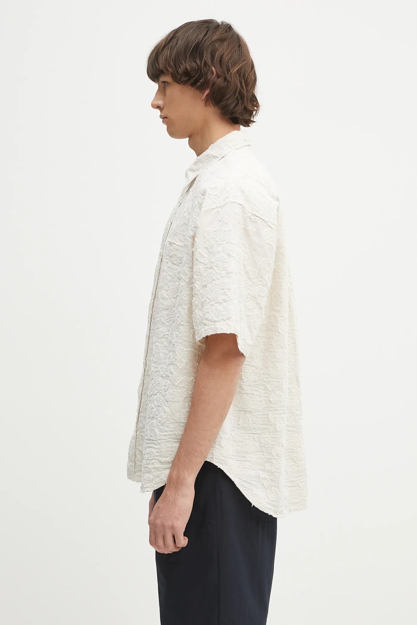 Рубашка Norse Projects Mo Oversized Fil Coupe SS Shirt цвет бежевый relaxed классический воротник N40.0830.0957