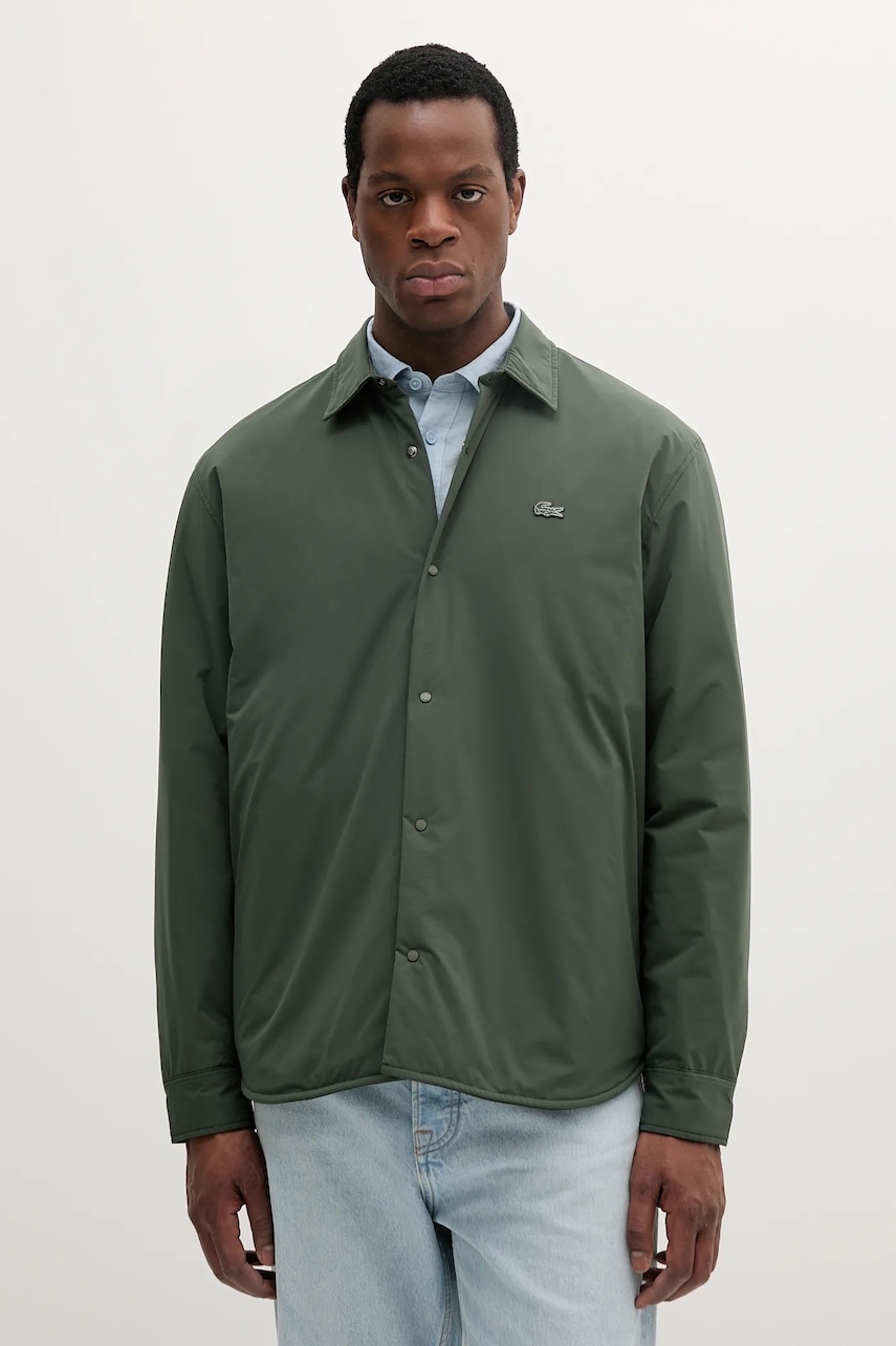 Lacoste geacă culoarea verde, de tranzitie, CH9134