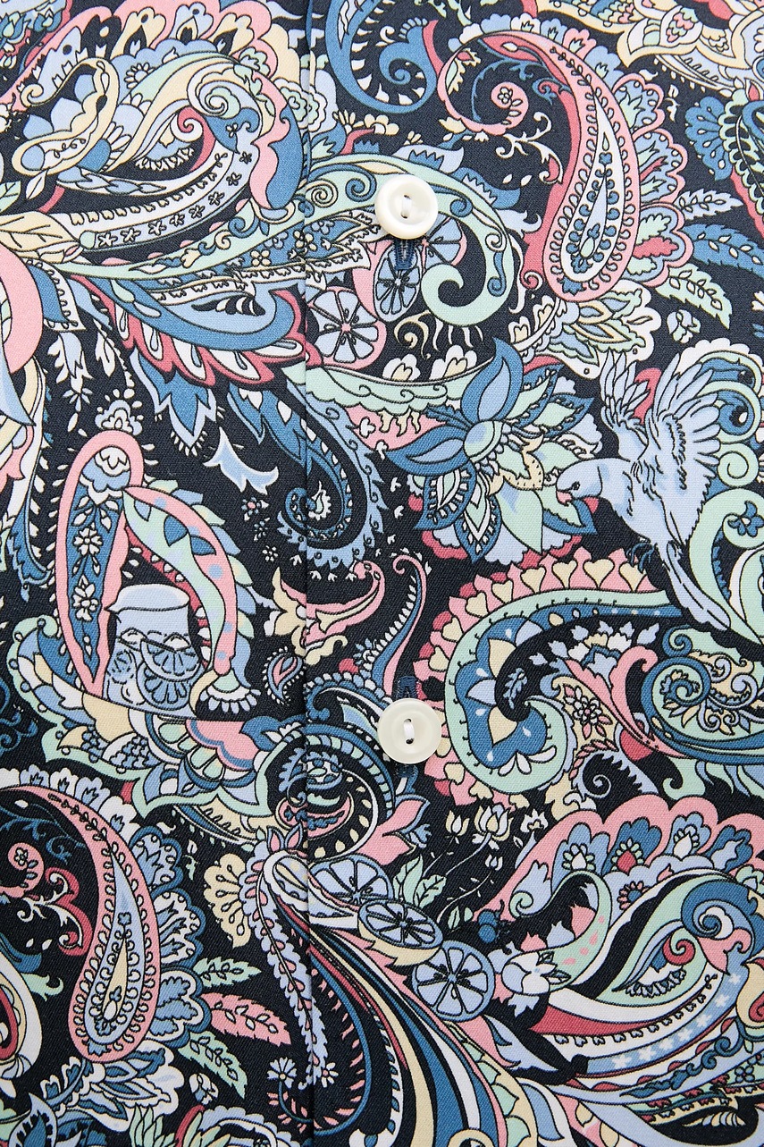 Βαμβακερό πουκάμισο Eton ανδρικό, χρώμα: ναυτικό μπλε, 100013133 φωτογραφία