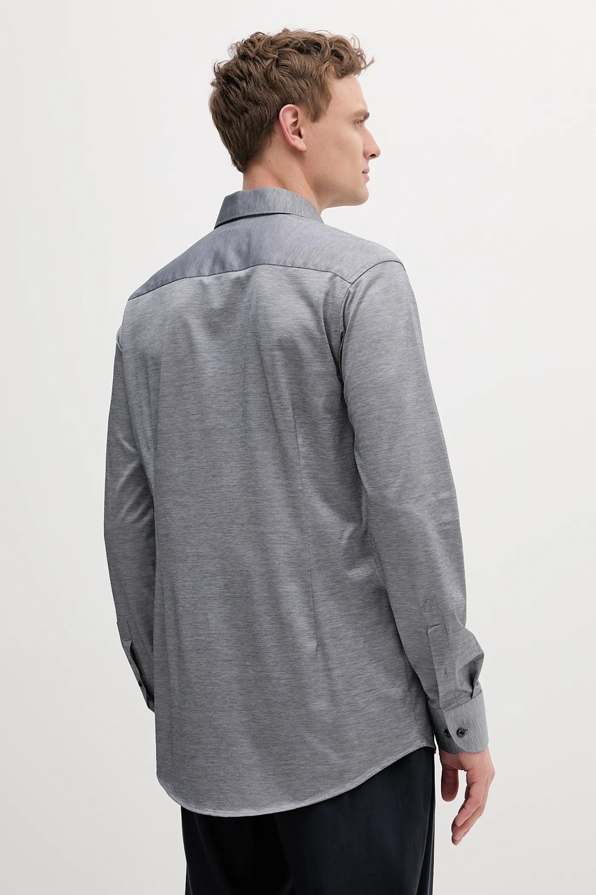 Βαμβακερό πουκάμισο Eton ανδρικό, χρώμα: γκρι, 100013016 φωτογραφία