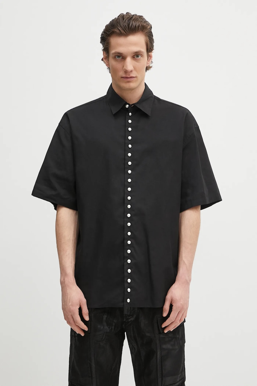 AMBUSH cămașă Pearl Button Shirt culoarea negru, cu guler clasic, relaxed, 12115313