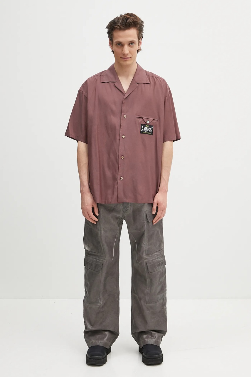 Košile AMBUSH S/S Satin Shirt (obrázek 5)