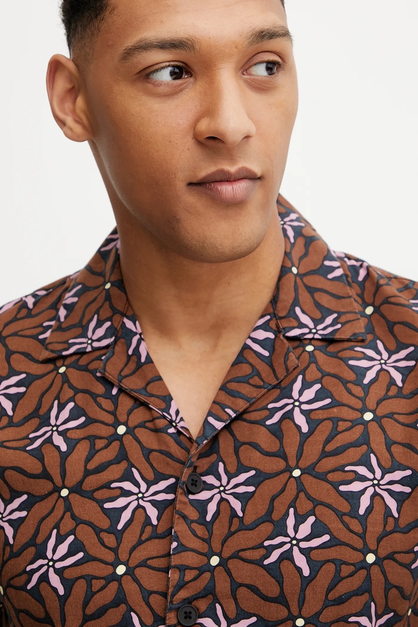 Πουκάμισο Picture Mareeba χρώμα: καφέ, MTS1208 φωτογραφία