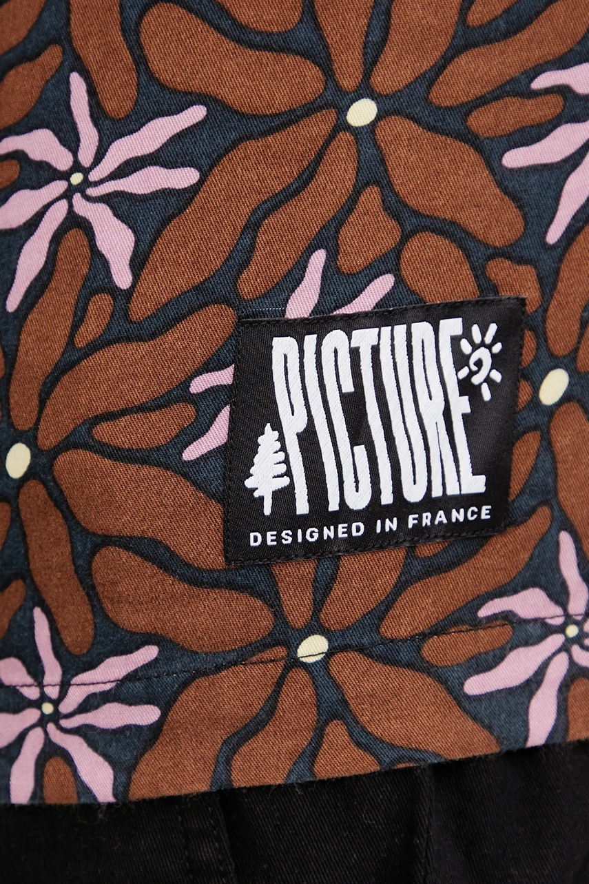 Πουκάμισο Picture Mareeba χρώμα: καφέ, MTS1208 φωτογραφία