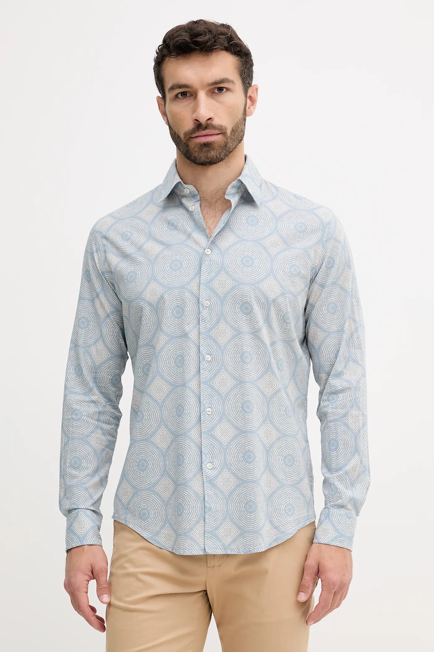 United Colors of Benetton cămașă din bumbac cu guler clasic, regular, 5UBMUQ04A