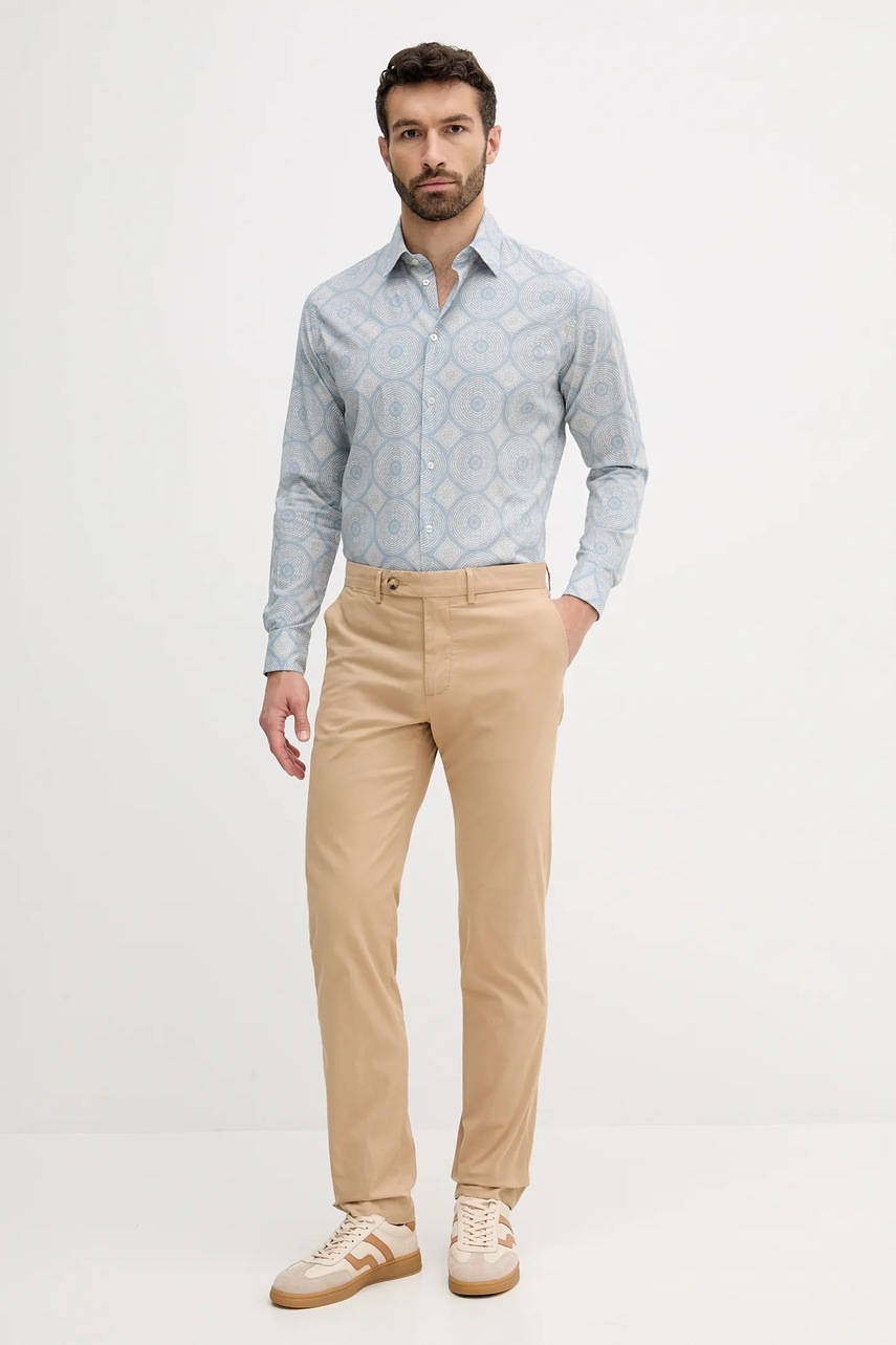 Хлопковая рубашка United Colors of Benetton regular классический воротник 5UBMUQ04A