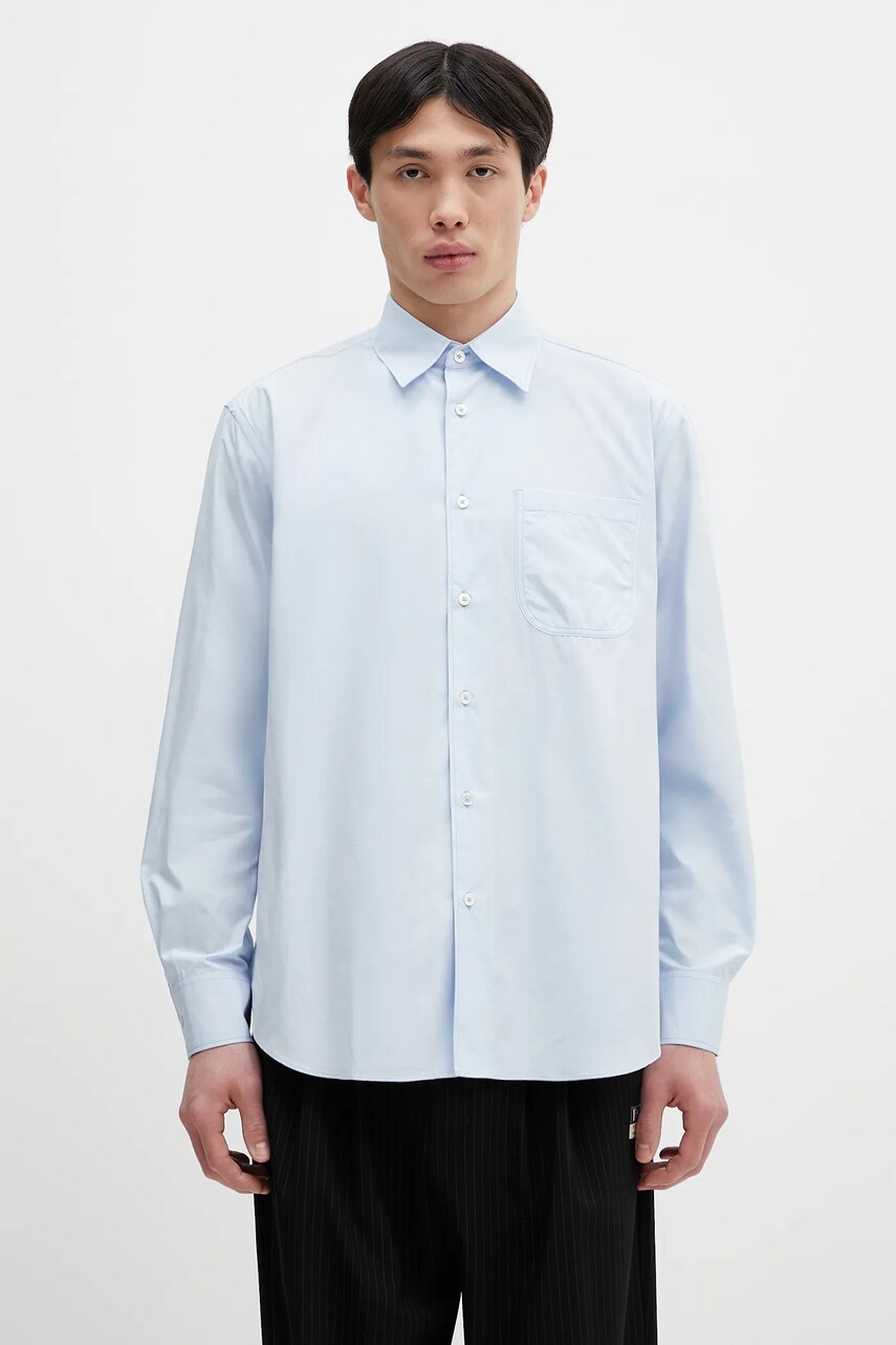 Levně Bavlněná košile Paul Smith pánská, modrá barva, regular, s klasickým límcem, M1R-428Z-P02630