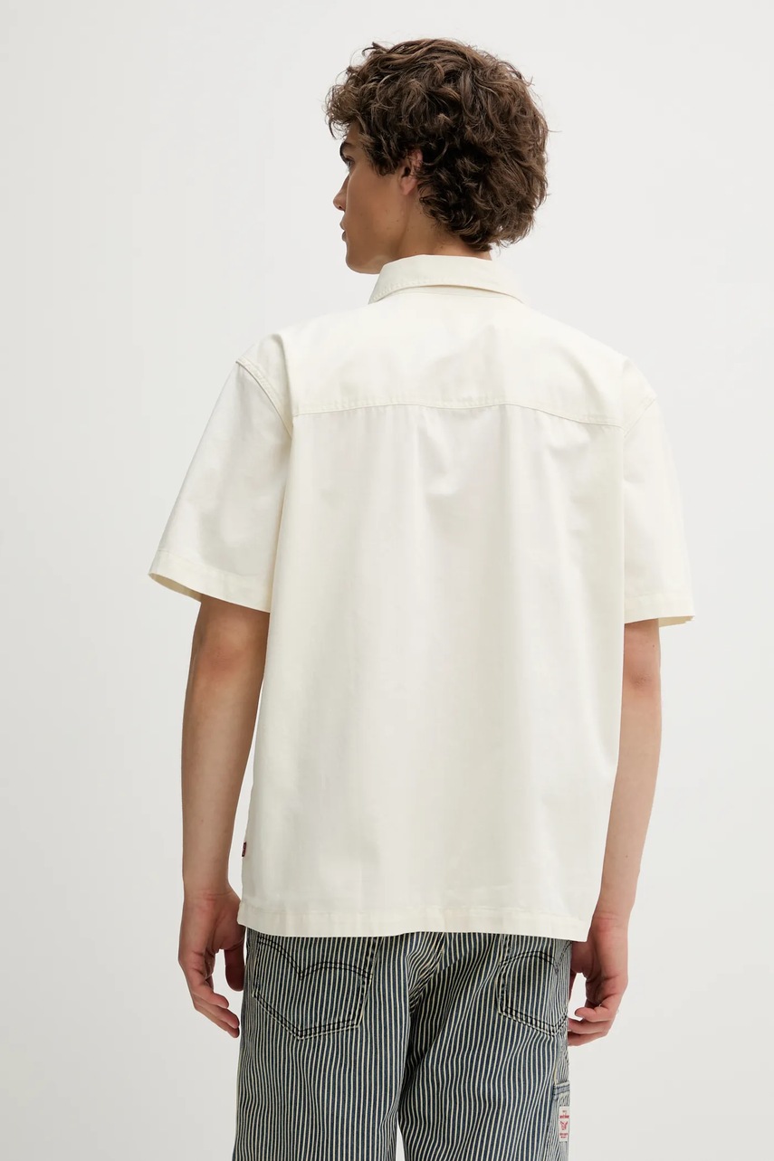 Levi's pamut ing SS DALTON WORKER WW galléros, bézs, relaxed, 001TA termék 2. képe