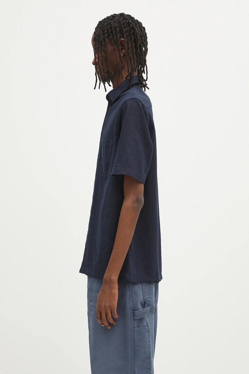 Льняная рубашка Samsoe Samsoe Sataro цвет синий regular классический воротник M25100063