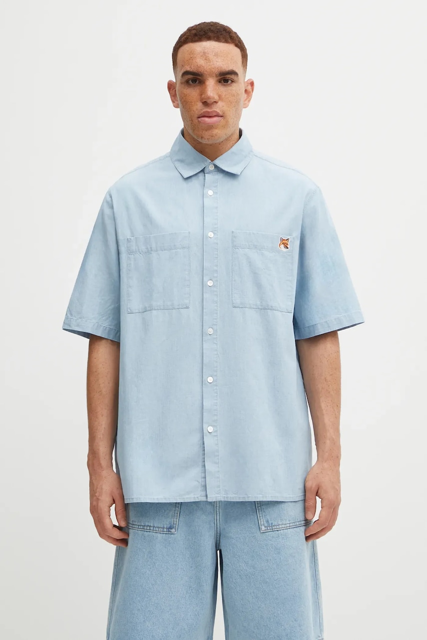 Maison Kitsuné koszula bawełniana Relaxed Short Sleeve