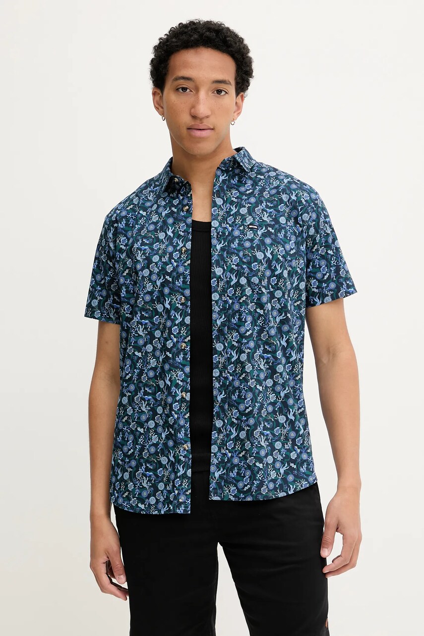 Rip Curl camasa culoarea bleumarin, cu guler clasic, regular, 03DMSH