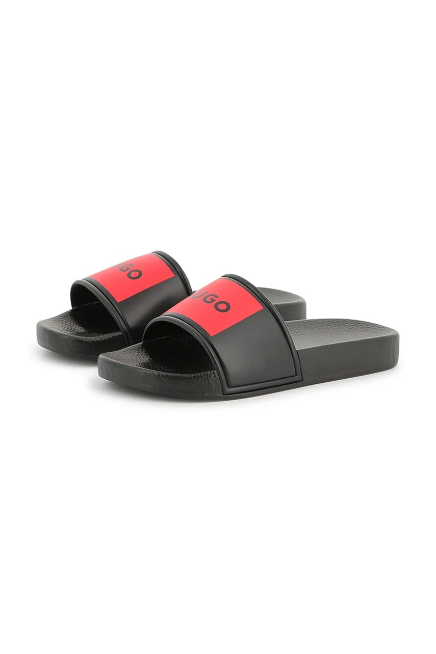 HUGO slapi copii culoarea negru, G00297