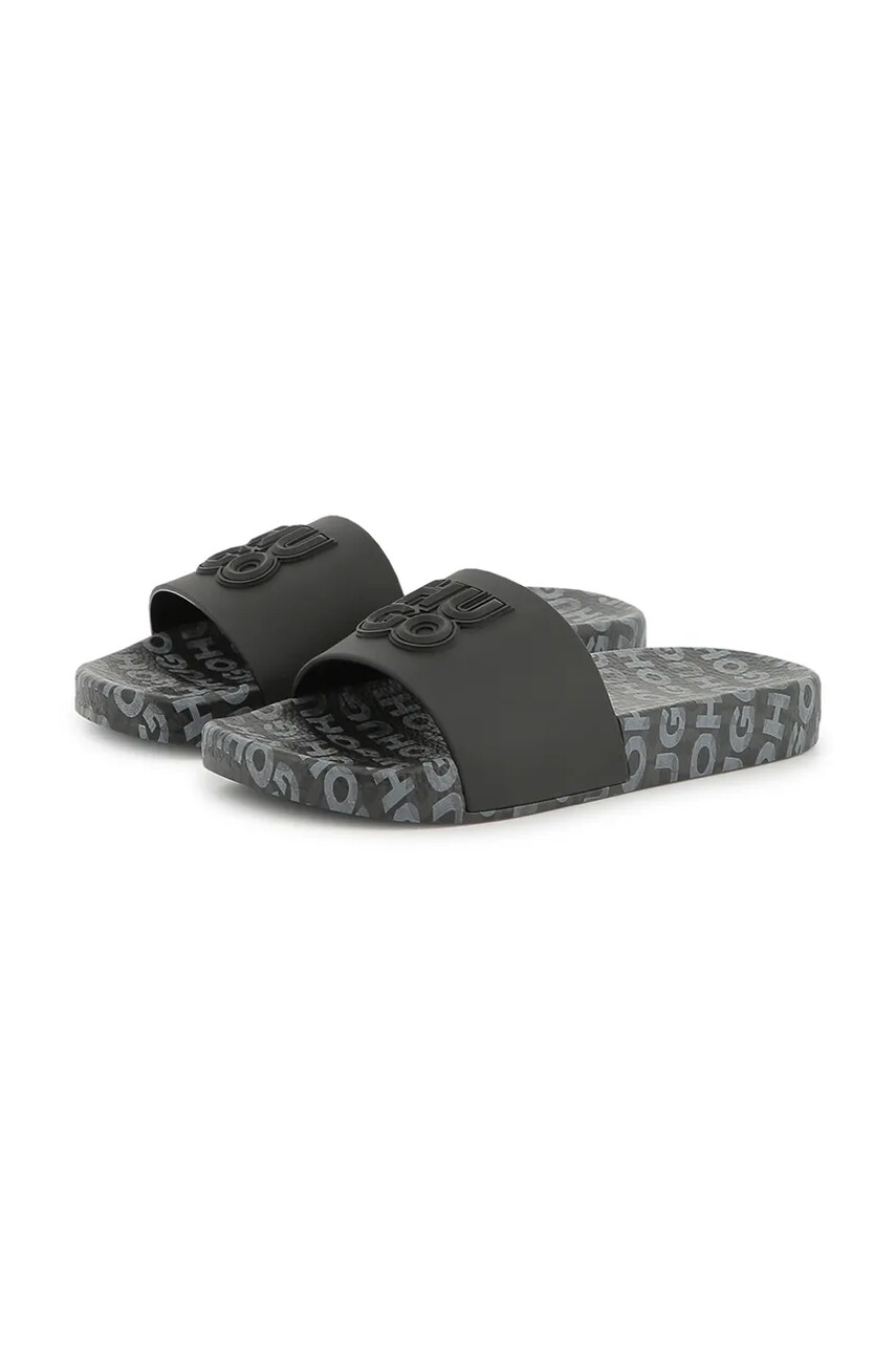 HUGO slapi copii culoarea negru, G00298