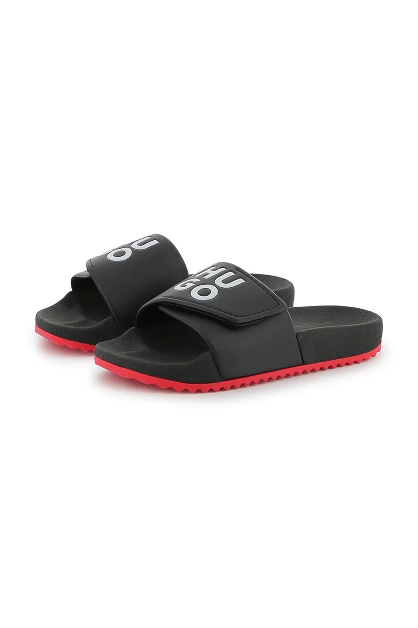 HUGO slapi copii culoarea negru, G00300
