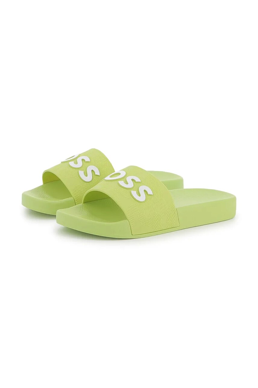 BOSS slapi copii culoarea verde, J51643