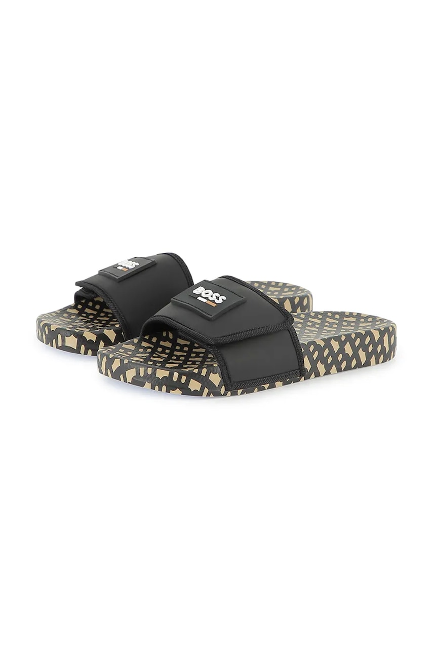 BOSS slapi copii culoarea negru, J51647 BOSS slapi copii culoarea negru, J51647