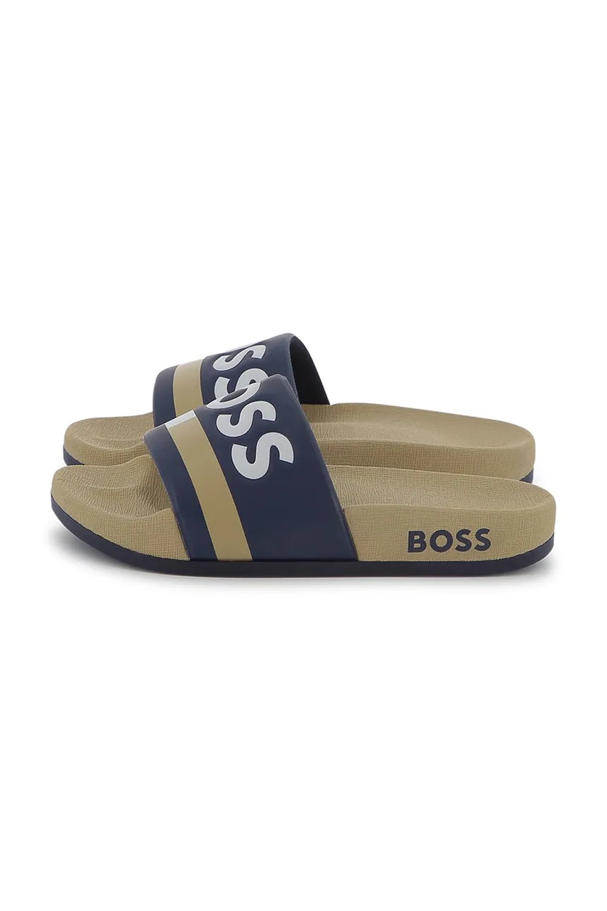 Детские шлепанцы BOSS цвет бежевый J51649 Детские шлепанцы BOSS цвет бежевый J51649