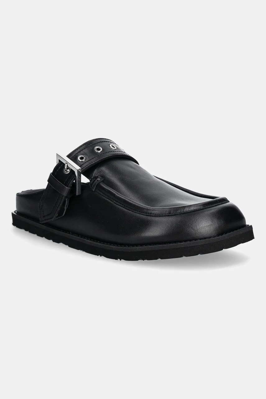 HUGO slapi de piele Artentia femei, culoarea negru, 50538601