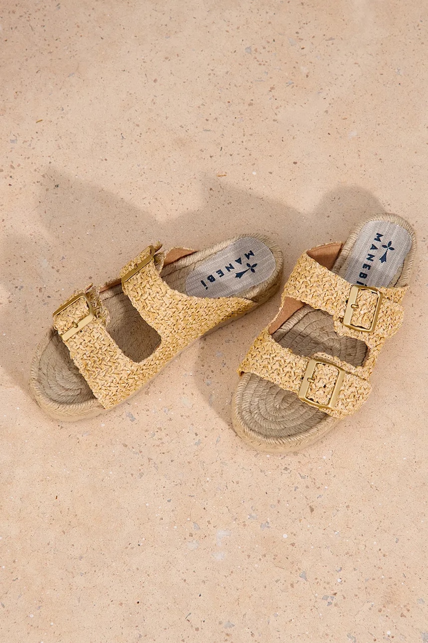 Manebi papuci Nordic Sandals femei, culoarea bej, V 2.8 R0 Manebi papuci Nordic Sandals femei, culoarea bej, V 2.8 R0