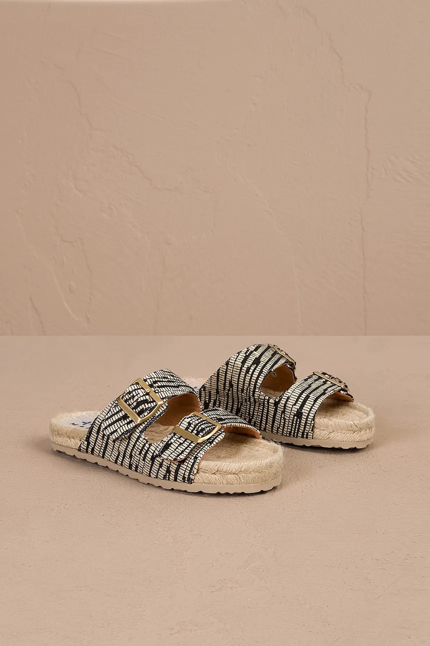 Manebi papuci Nordic Sandals femei, culoarea bej, H 2.5 R0 Manebi papuci Nordic Sandals femei, culoarea bej, H 2.5 R0