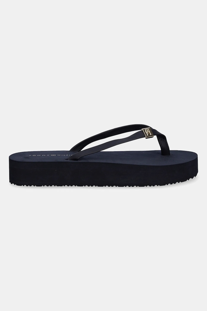 Вьетнамки Tommy Hilfiger ELEVATED CHIC BEACH SANDAL цвет синий на плоском ходу FW0FW08523 Вьетнамки Tommy Hilfiger ELEVATED CHIC BEACH SANDAL цвет синий на плоском ходу FW0FW08523