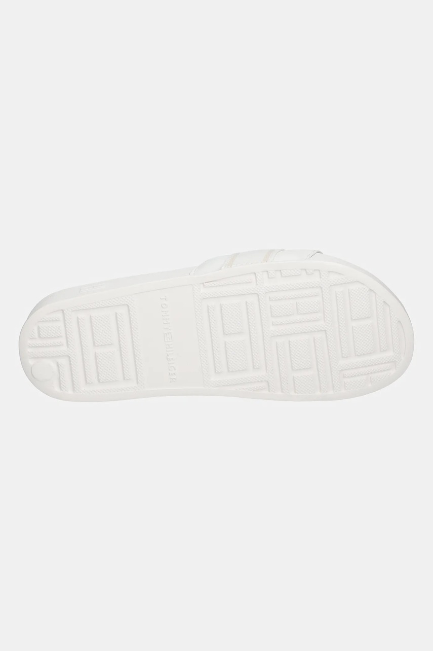 Шльопанці Tommy Hilfiger HILFIGER POOLSIDE WITH WEBBING жіночі колір білий FW0FW08529 