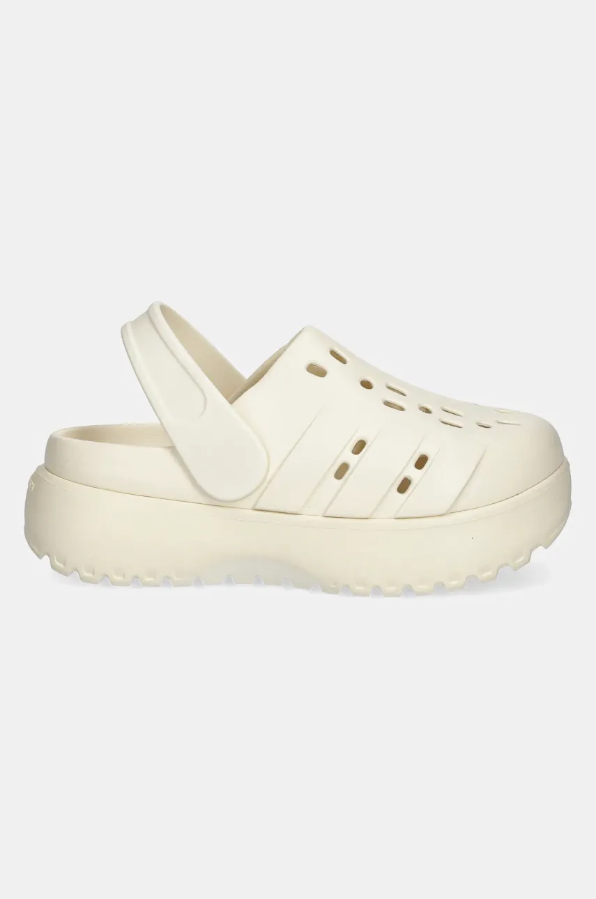 Шлепанцы adidas Adilette Clog Platform женские цвет бежевый на платформе JP7159 Шлепанцы adidas Adilette Clog Platform женские цвет бежевый на платформе JP7159