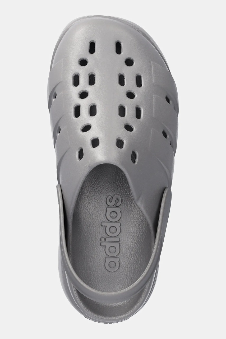 Παντόφλες adidas Adilette Clog Platform χρώμα: γκρι, JQ9879 φωτογραφία