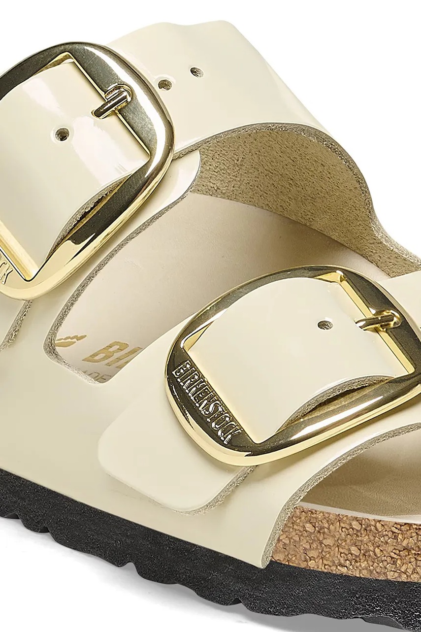 Шкіряні шльопанці Birkenstock Arizona Big Buckle жіночі колір бежевий 1026173 