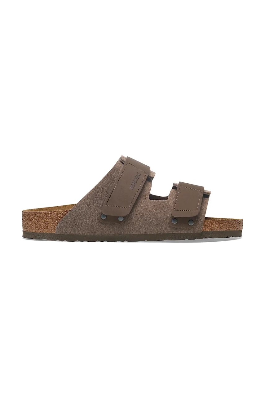 Birkenstock slapi de piele Uji femei, culoarea verde, 1029259 Birkenstock slapi de piele Uji femei, culoarea verde, 1029259