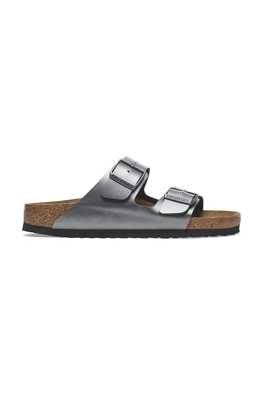 Birkenstock papuci Arizona Metallic femei, culoarea negru, 1029224 Birkenstock papuci Arizona Metallic femei, culoarea negru, 1029224
